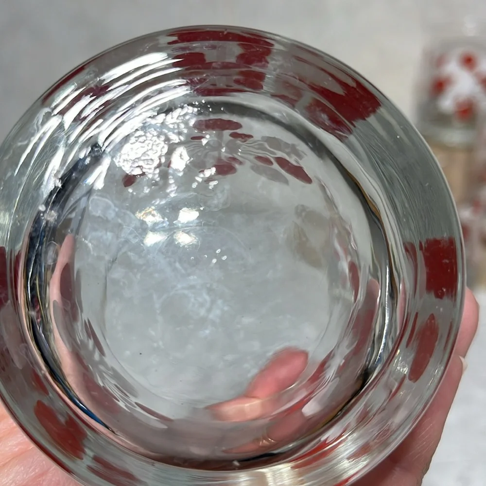 Set of 4 Crate&Barrel Atomic snowflake double old fashion glasses